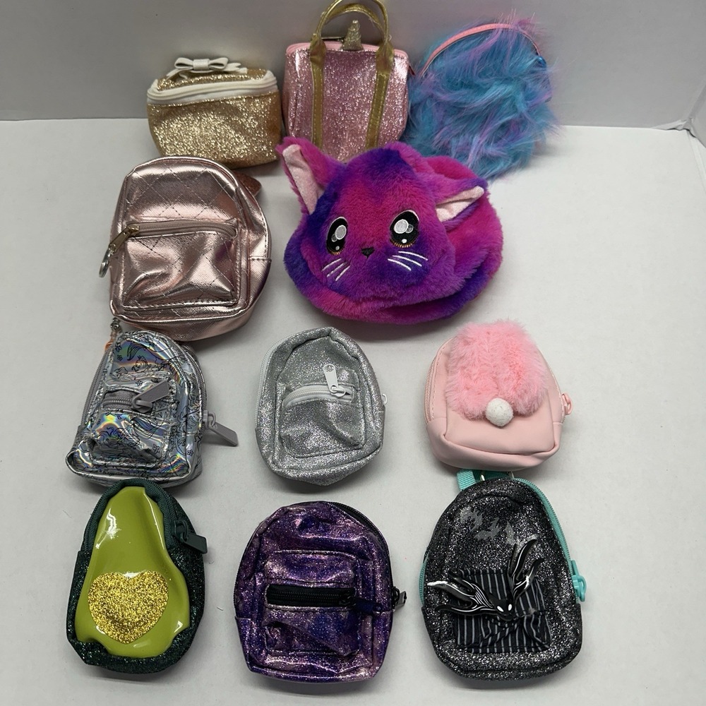 Real Littles Miniature Toy Backpacks and Bags Lot of 10 Assorted Styles